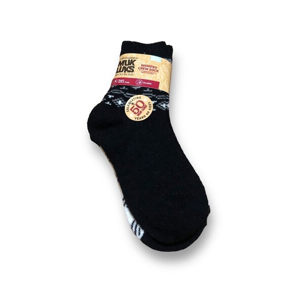 Muk Luks Women's Crew Socks (2 Pairs) - One Size - Picture 1 of 3